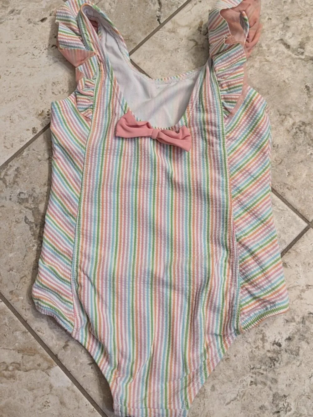 Sz 5 Ruffle Butts 2-pc. swim with shorts cover up